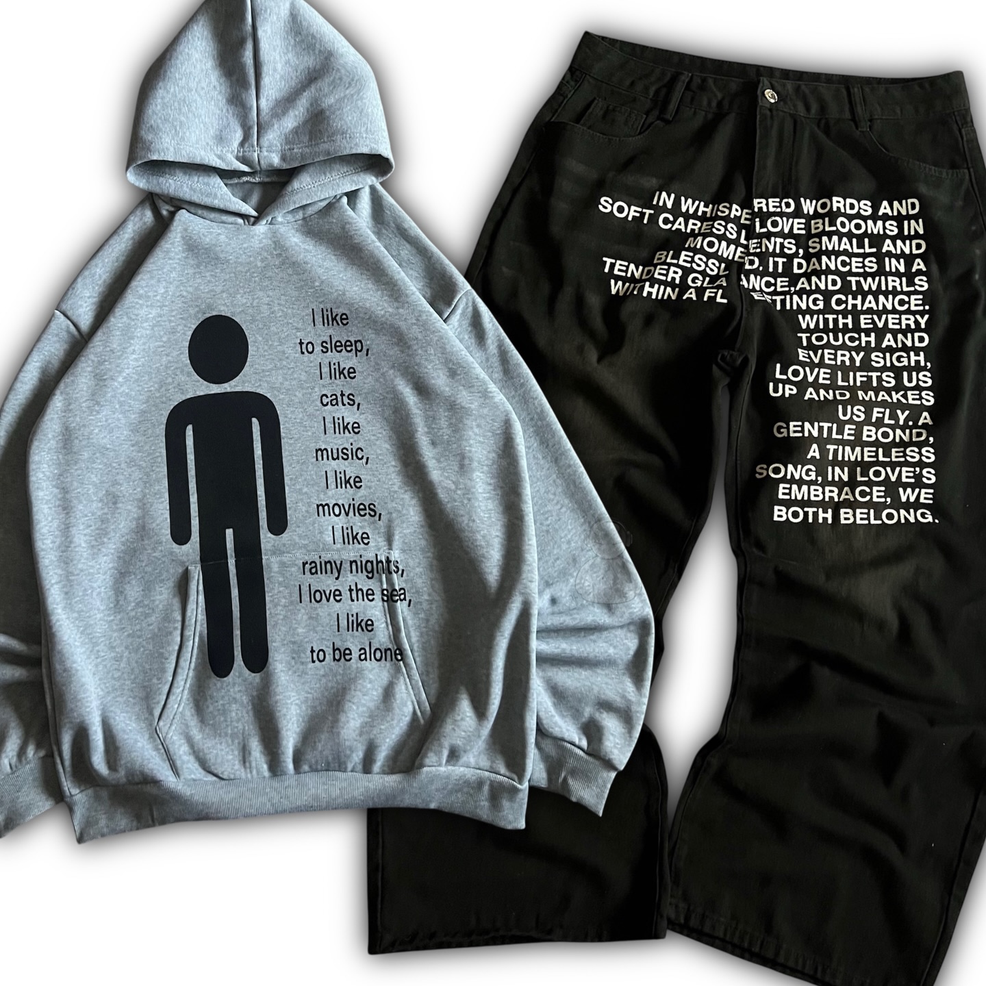 Men'S Fashion Zipper Hoodie - Conjuntos de Hoodies Masculinos com Estampa