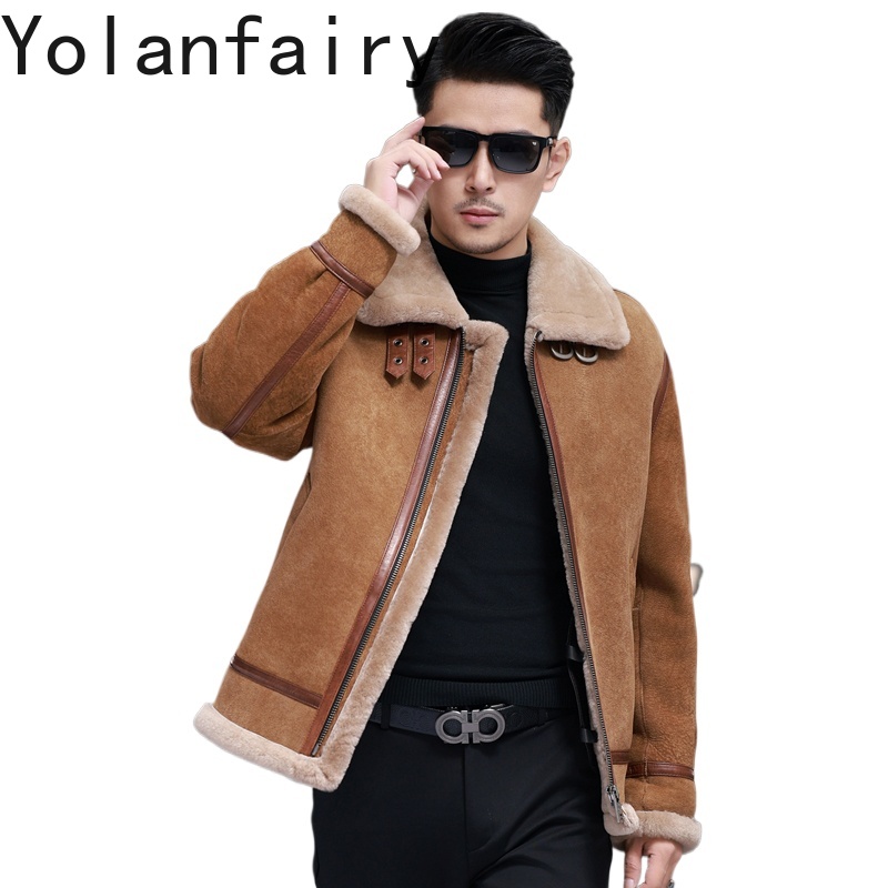 Men'S Fashion Leather Jacket - Yolanfairy jaquetas de couro de pele