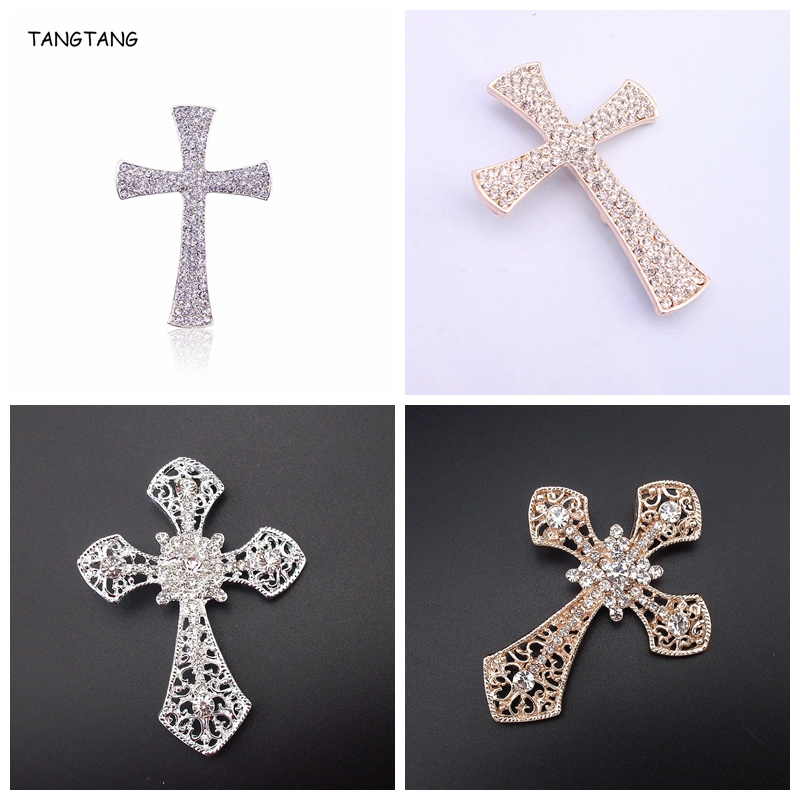 Men'S Fashion Easter - Tangtang moda resplandeciente cruz prateado e
