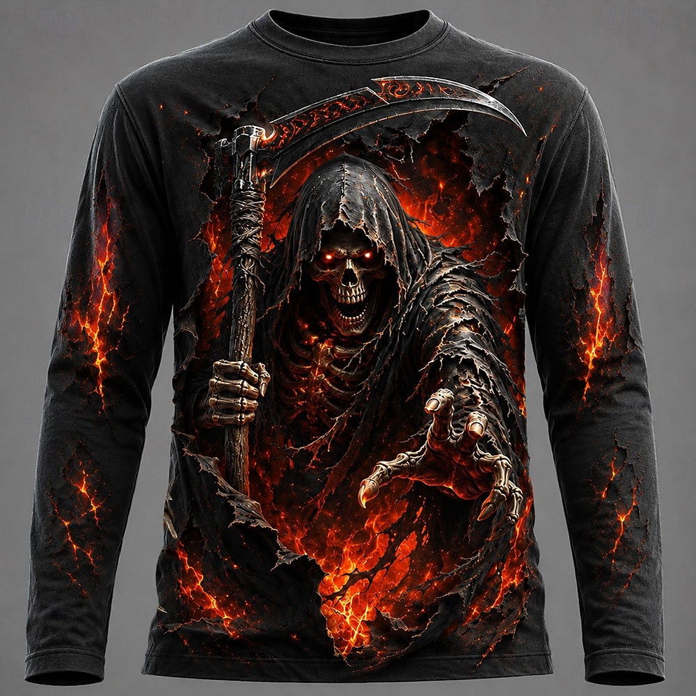 Men Fashion Upper - Camiseta Masculina de Manga Longa com