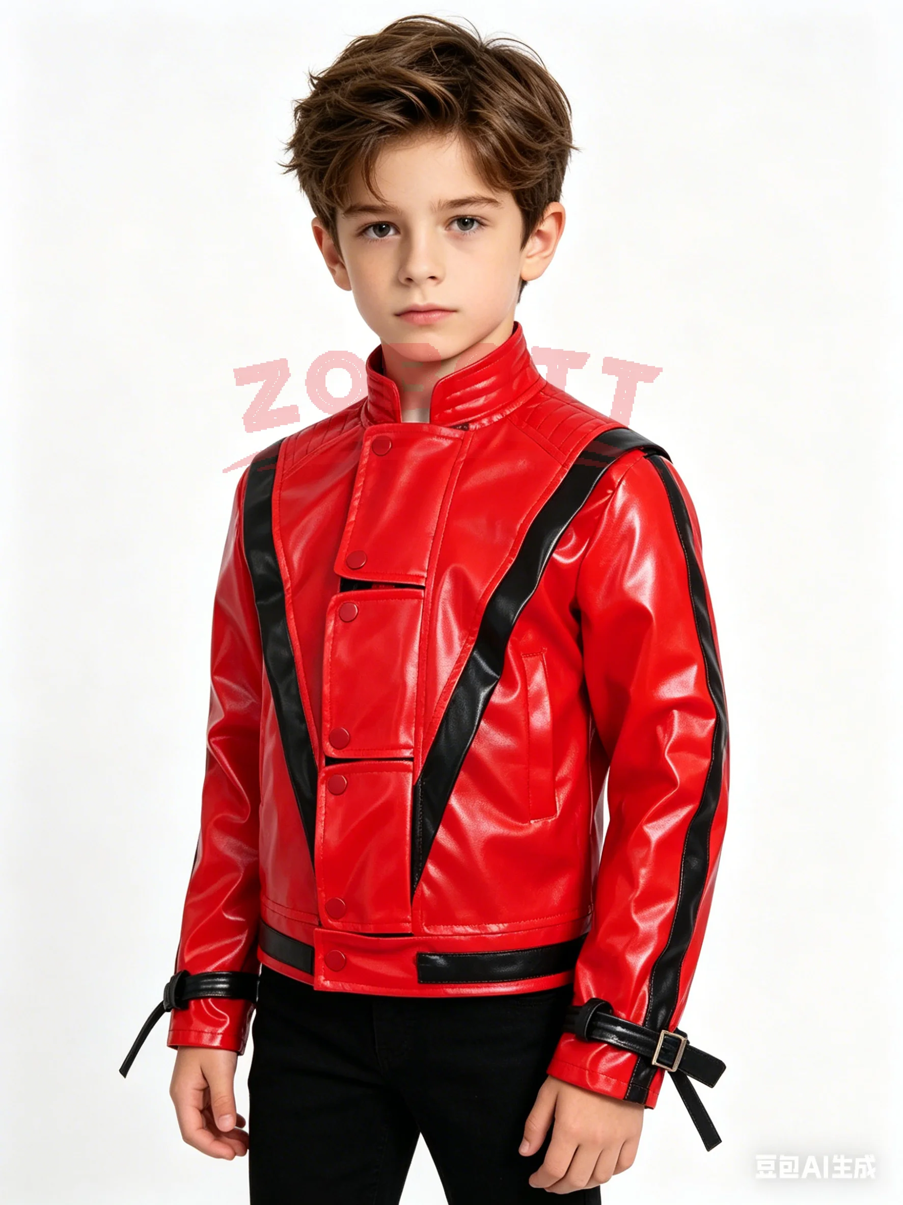 Men'S Fashion Leather Jacket - Jaqueta de Couro Vermelha Michael Joseph