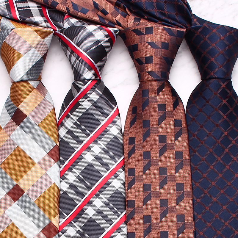 Mens Fashion Dress Shirts - Gravatas de seda masculinas de 8cm
