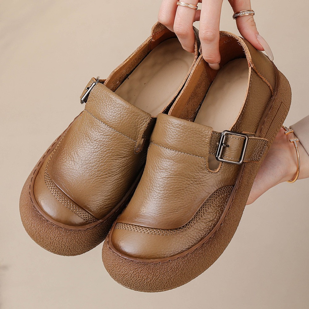 Leather Belt Braided - Sapatos casuais únicos para mulheres primavera
