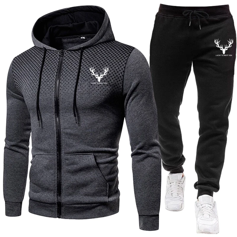 Men'S Fashion Zipper Hoodie - Conjunto Masculino 2026 Nova Chegada: Moletom