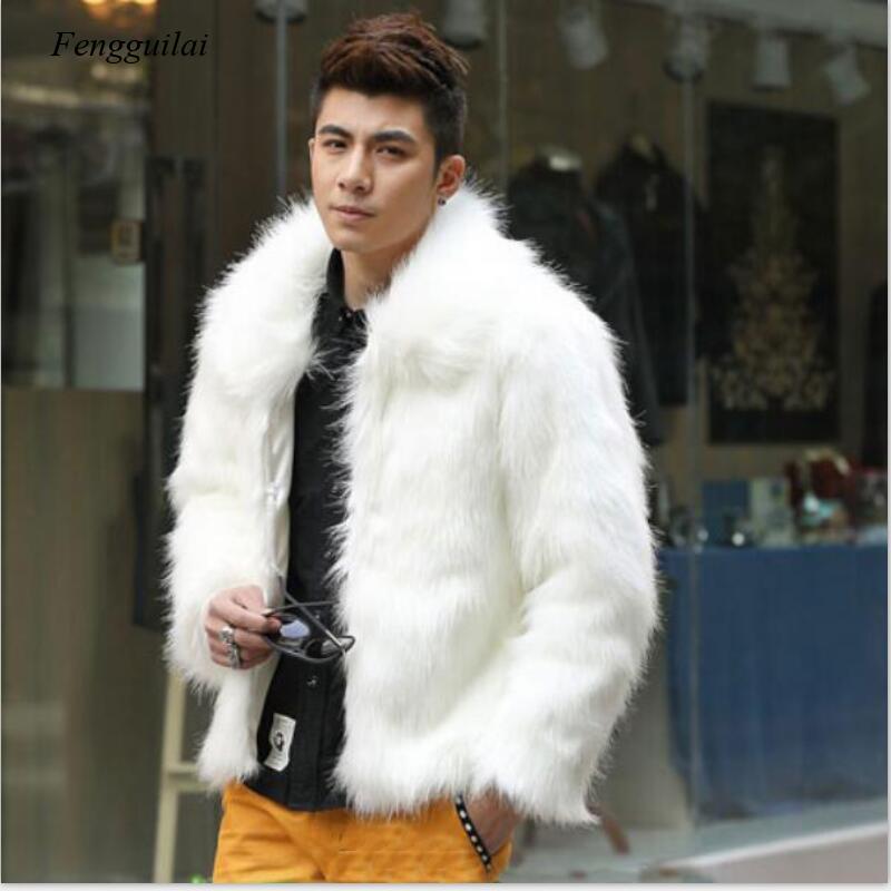 Men'S Fashion Leather Jacket - Homme jaqueta de couro falso masculino