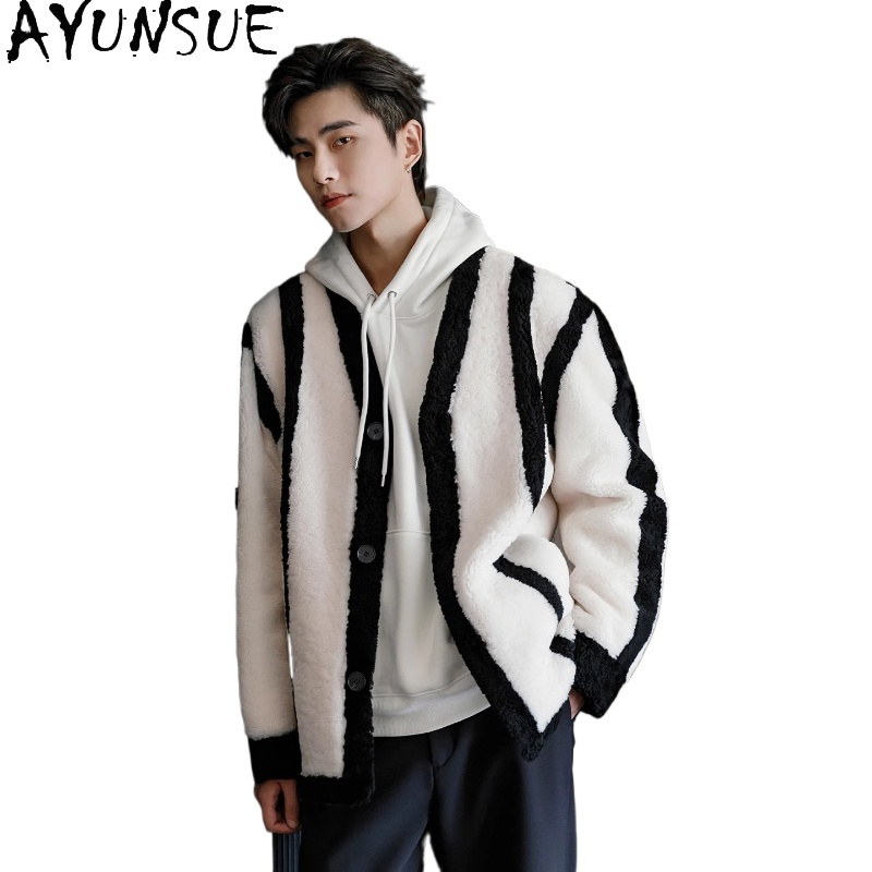Men'S Fashion Leather Jacket - Ayunsue nova moda casaco de pele
