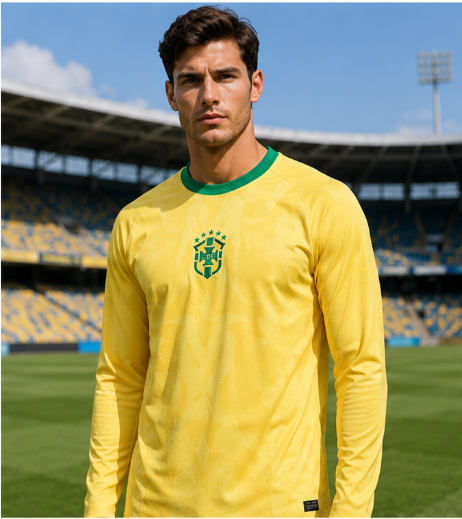 Men Fashion Upper - Camisa de Futebol de Manga Longa