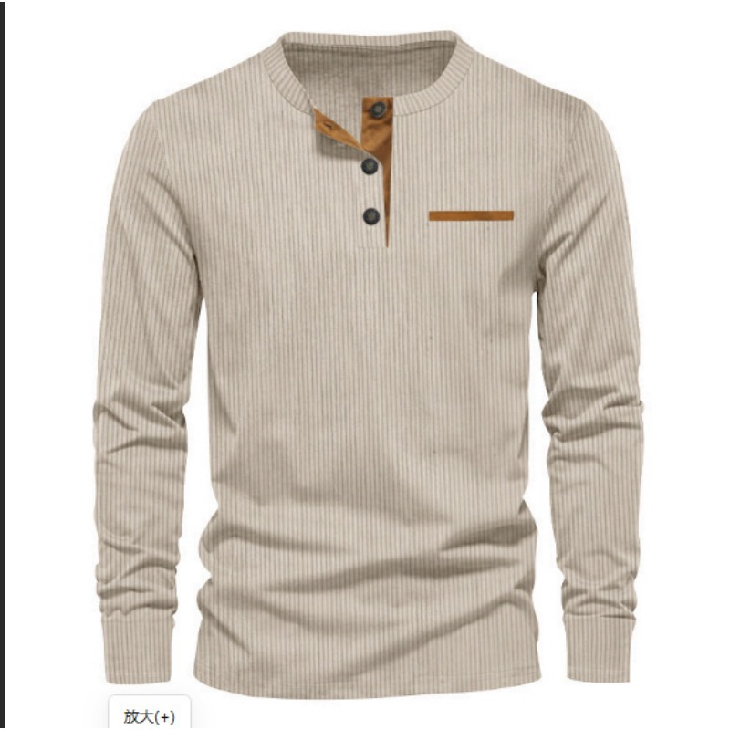 Men Fashion Upper - Camiseta masculina de veludo cotelê com