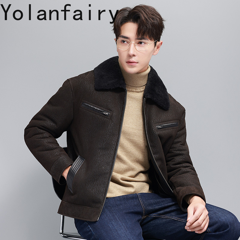 Yolanfairy moda vintage casaco - Men'S Fashion Leather Jacket avaliação e preço