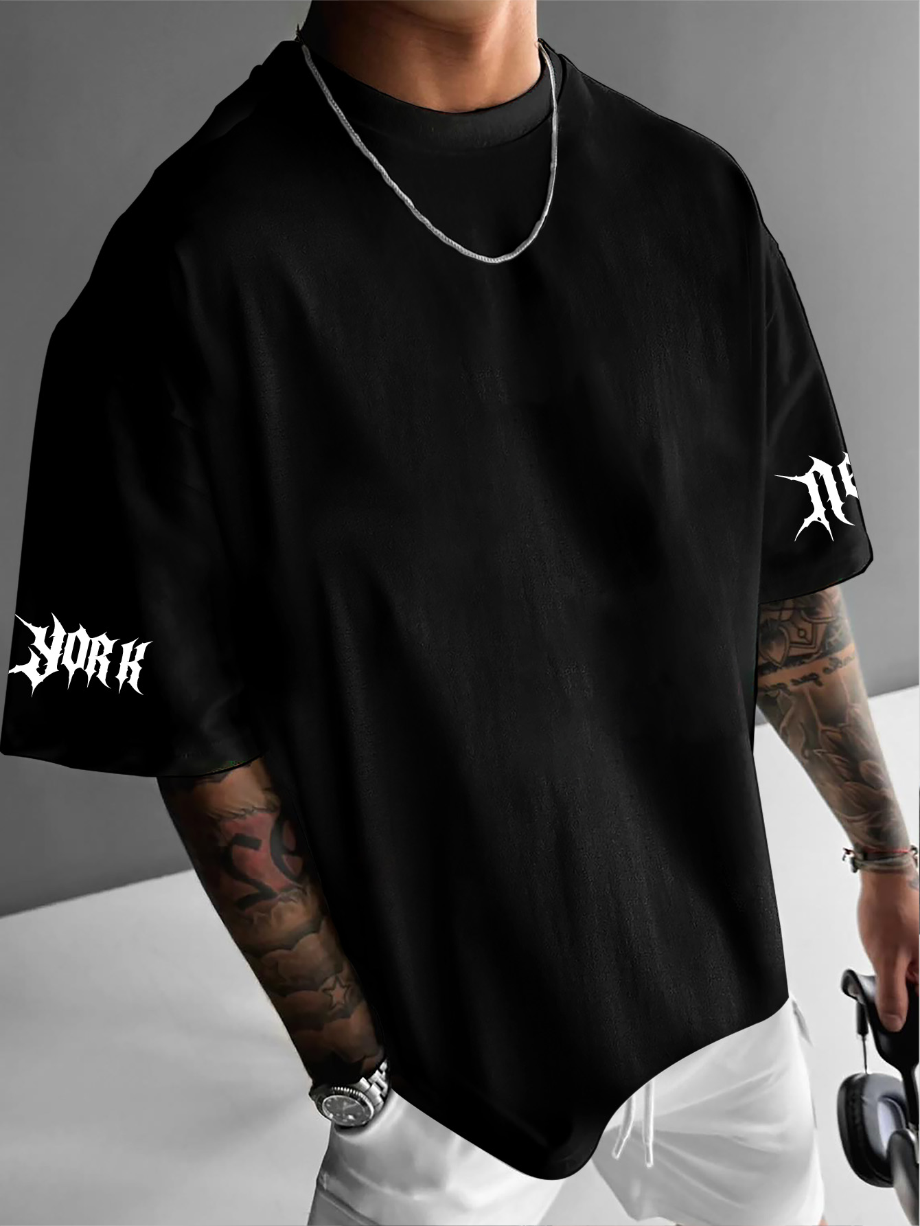 Camiseta masculina de manga cu - York Men'S Fashion avaliação e preço