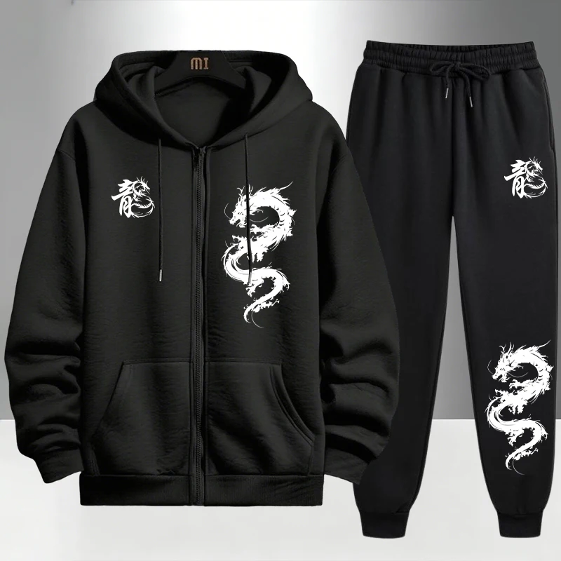 Conjunto de Moletom Masculino  - Men'S Fashion Zipper Hoodie avaliação e preço