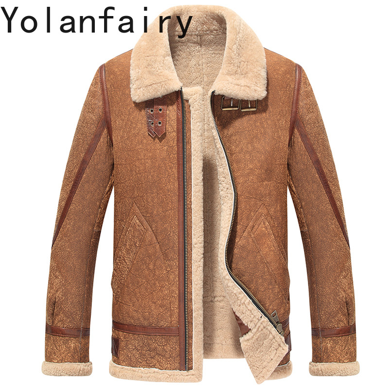 YOLANFAIRY Real Leather Jacket - Men'S Fashion Leather Jacket avaliação e preço