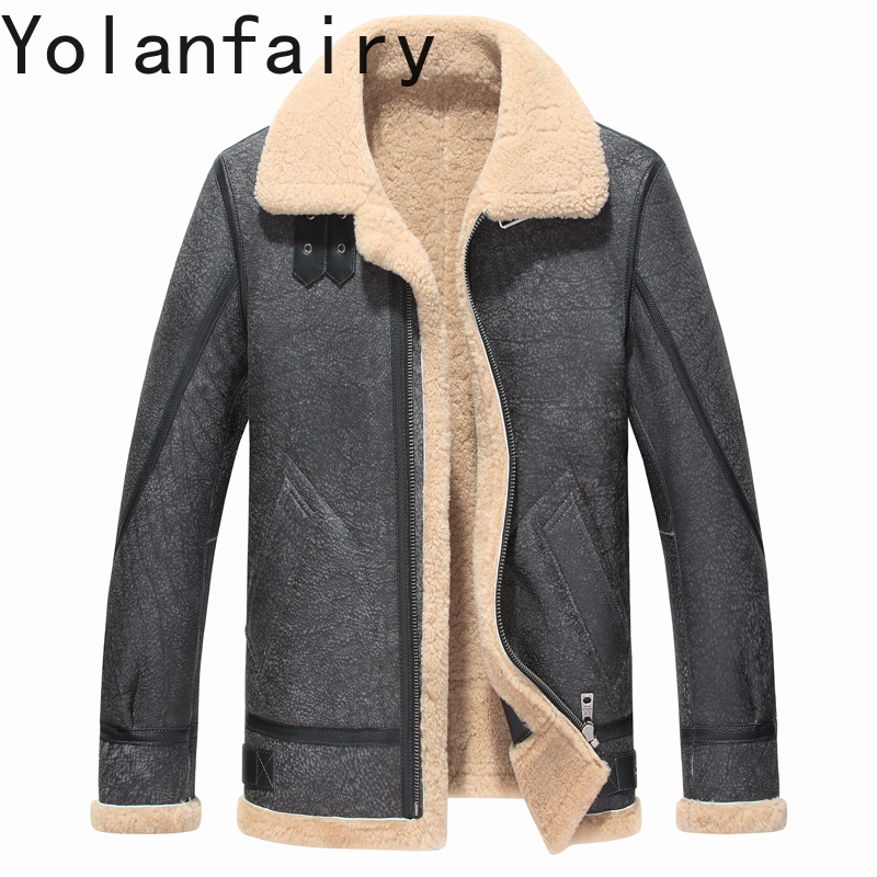 YOLANFAIRY Real Leather Jacket - Men'S Fashion Leather Jacket avaliação e preço