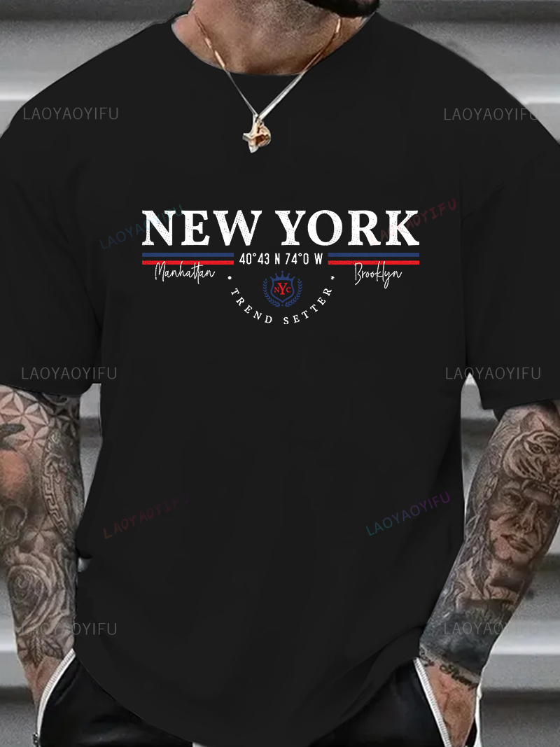 Nova york carta gráfica camise - York Men'S Fashion avaliação e preço