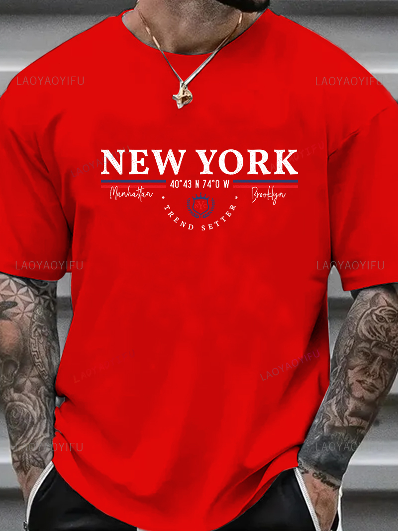 Nova york carta gráfica camise - York Men'S Fashion avaliação e preço
