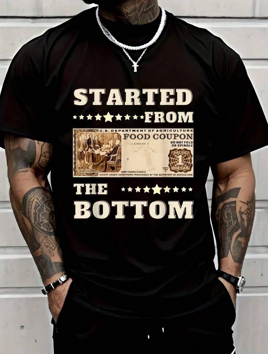 Camiseta Masculina Preta com E - Men'S Fashion Quotes avaliação e preço