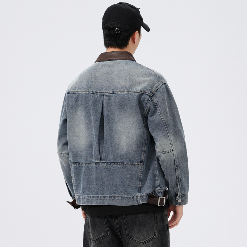 Jaqueta Jeans Masculina com Go - Men'S Fashion Leather Jacket avaliação e preço