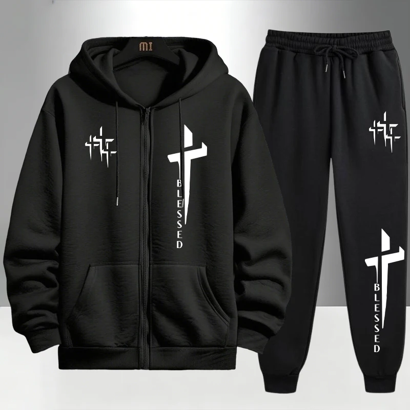 Conjunto de Agasalho Masculino - Men'S Fashion Zipper Hoodie avaliação e preço