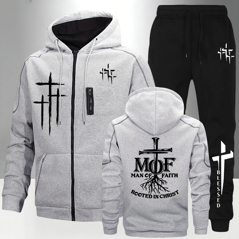 Conjunto Masculino de Moletom  - Men'S Fashion Zipper Hoodie avaliação e preço