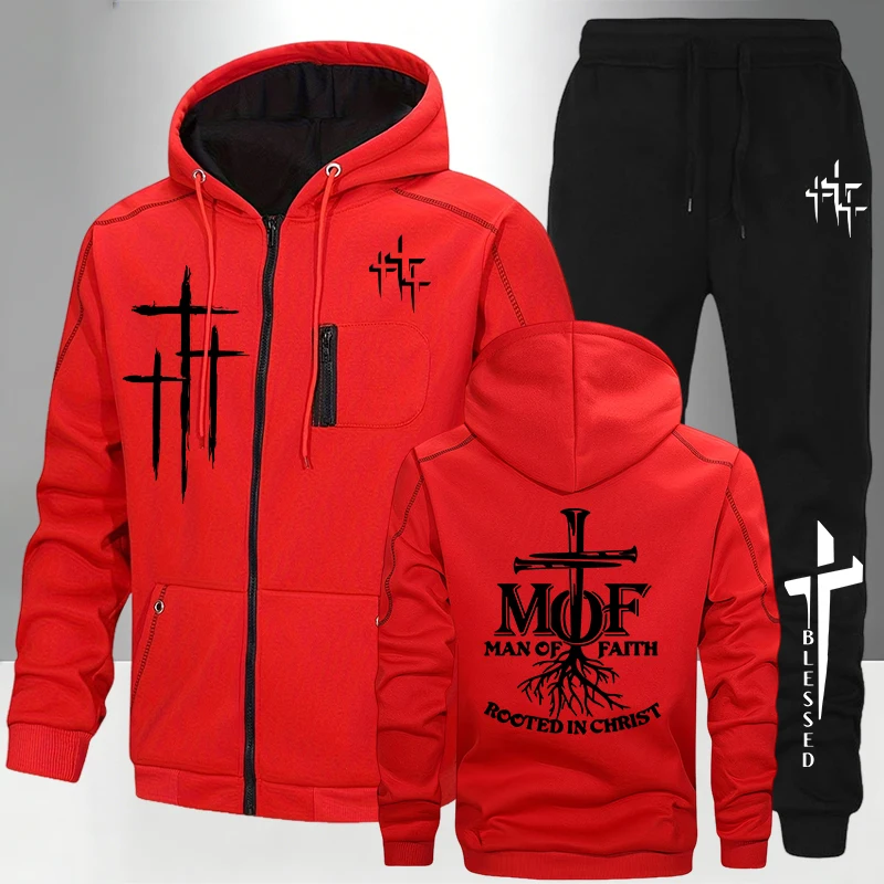 Conjunto Masculino de Moletom  - Men'S Fashion Zipper Hoodie avaliação e preço
