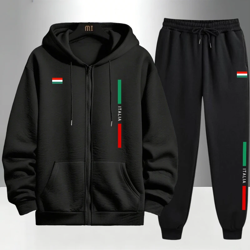 Conjunto Masculino de Moda Ita - Men'S Fashion Zipper Hoodie avaliação e preço