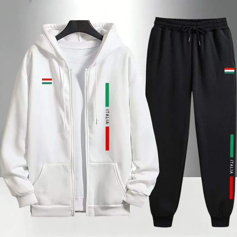 Conjunto Masculino de Moda Ita - Men'S Fashion Zipper Hoodie avaliação e preço