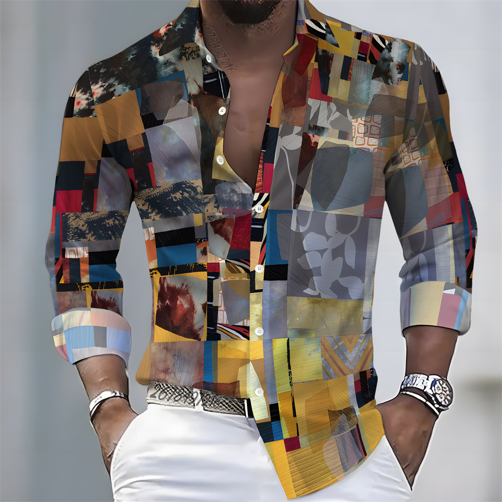 Camisa Masculina de Manga Long - Men Fashion Upper avaliação e preço