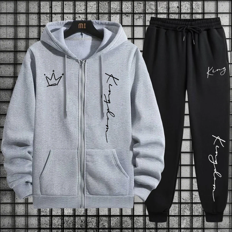 Conjunto Masculino de Moletom  - Men'S Fashion Zipper Hoodie avaliação e preço