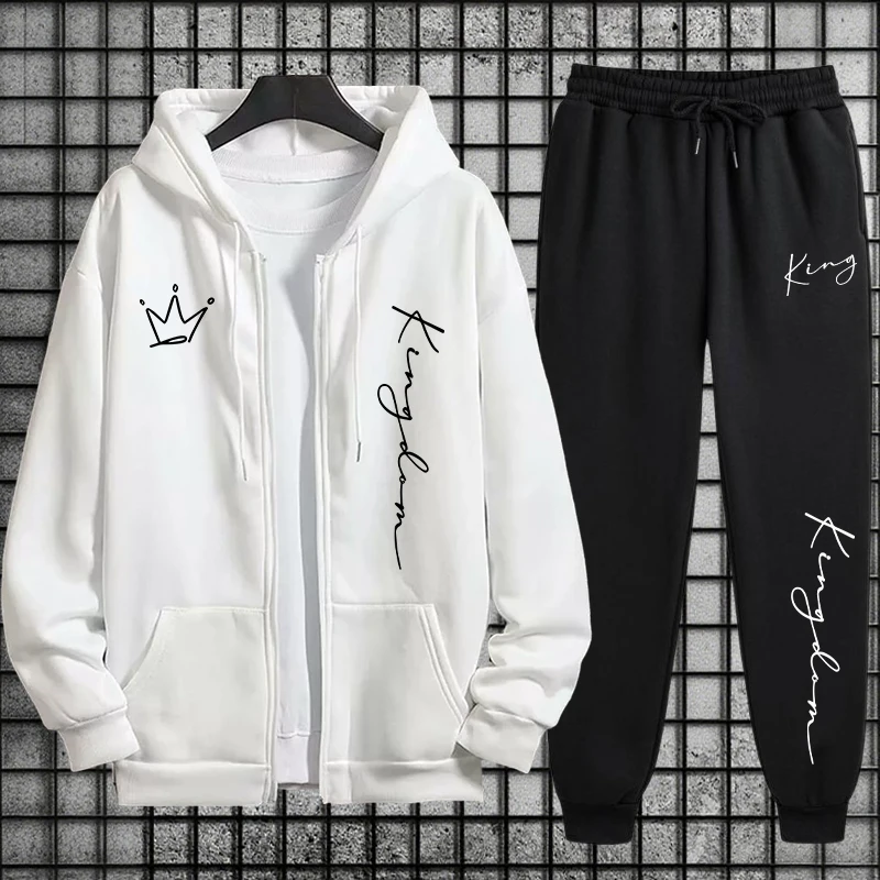 Conjunto Masculino de Moletom  - Men'S Fashion Zipper Hoodie avaliação e preço