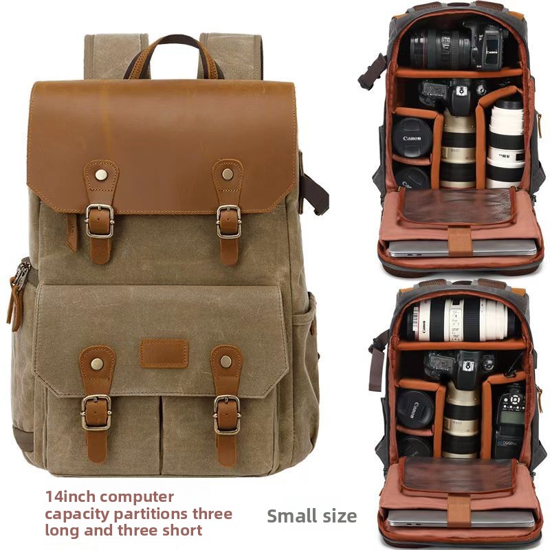 Mochila de lona retrô para via - Men Fashion Photography avaliação e preço