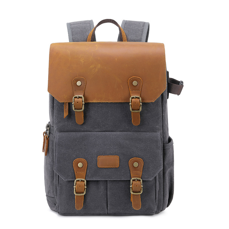 Mochila de lona retrô para via - Men Fashion Photography avaliação e preço