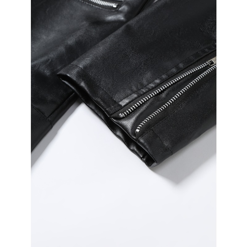 Nova Jaqueta Masculina de Cour - Men'S Fashion Leather Jacket avaliação e preço