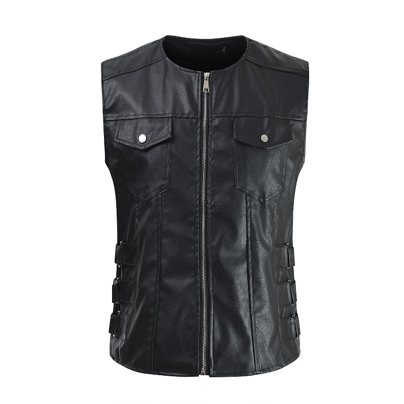 Jaqueta Casual Masculina Estil - Men'S Fashion Leather Jacket avaliação e preço