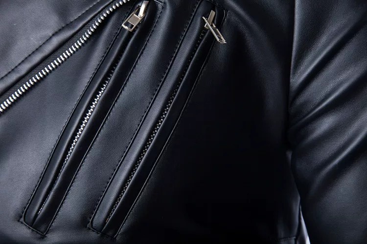 Jaqueta Casual Masculina com Z - Men'S Fashion Leather Jacket avaliação e preço