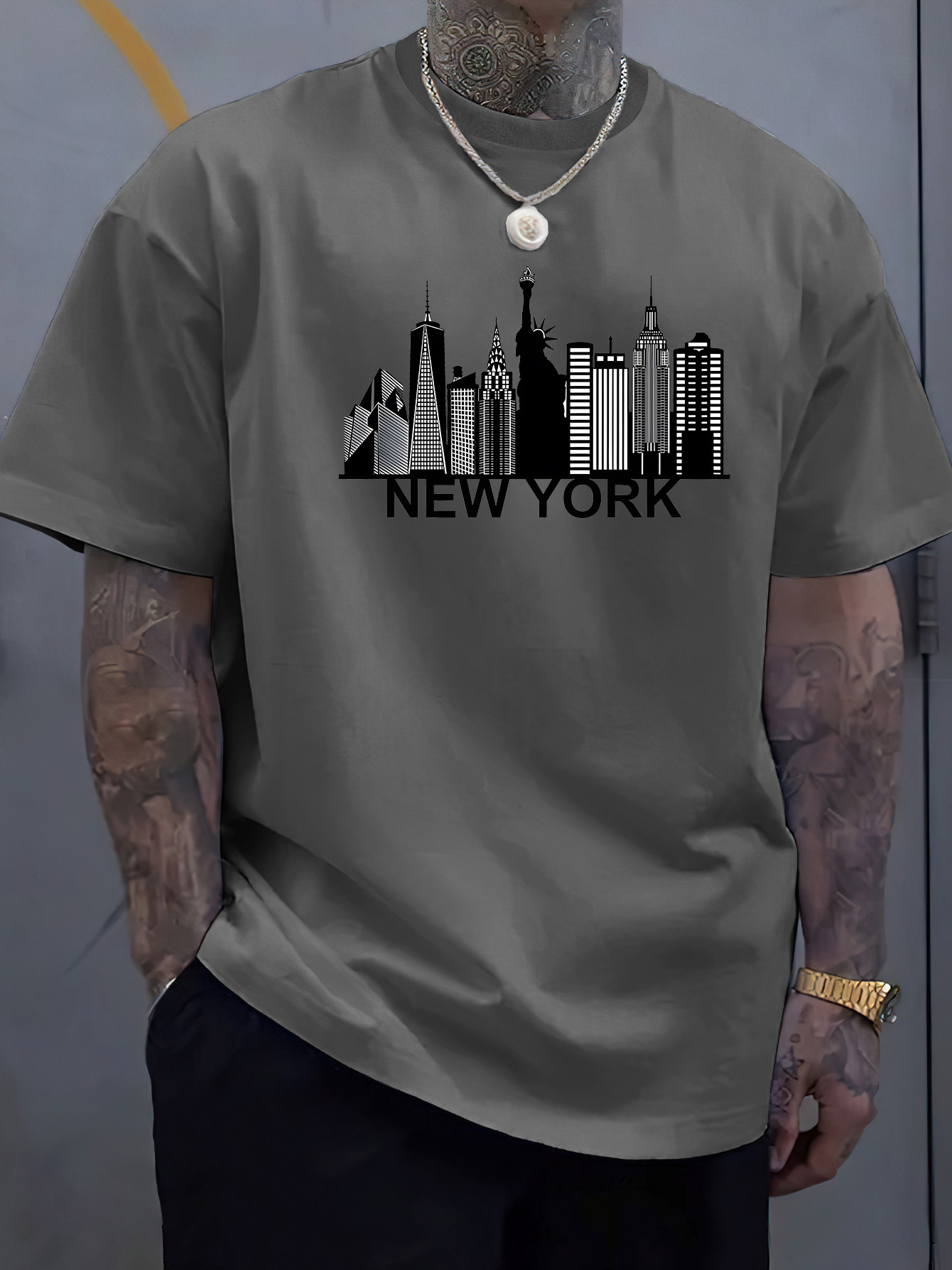 Camiseta masculina de algodão  - York Men'S Fashion avaliação e preço
