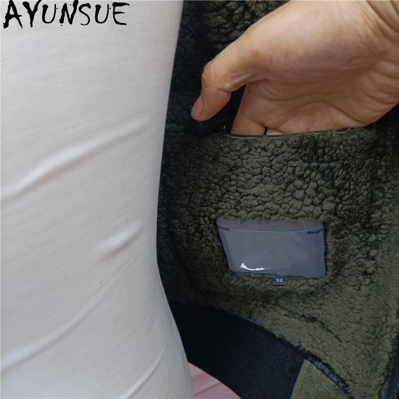 Ayunsue casaco de pele natural - Men'S Fashion Leather Jacket avaliação e preço