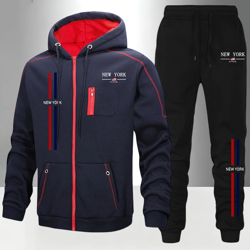 Conjunto Masculino/Agasalho/Ca - Men'S Fashion Zipper Hoodie avaliação e preço