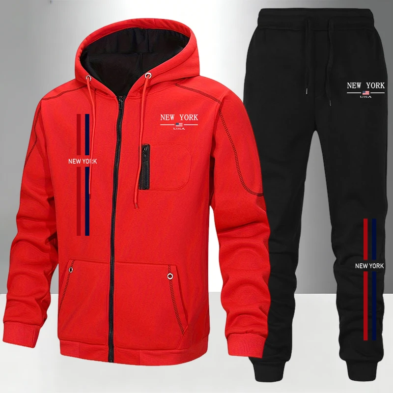 Conjunto Masculino/Agasalho/Ca - Men'S Fashion Zipper Hoodie avaliação e preço