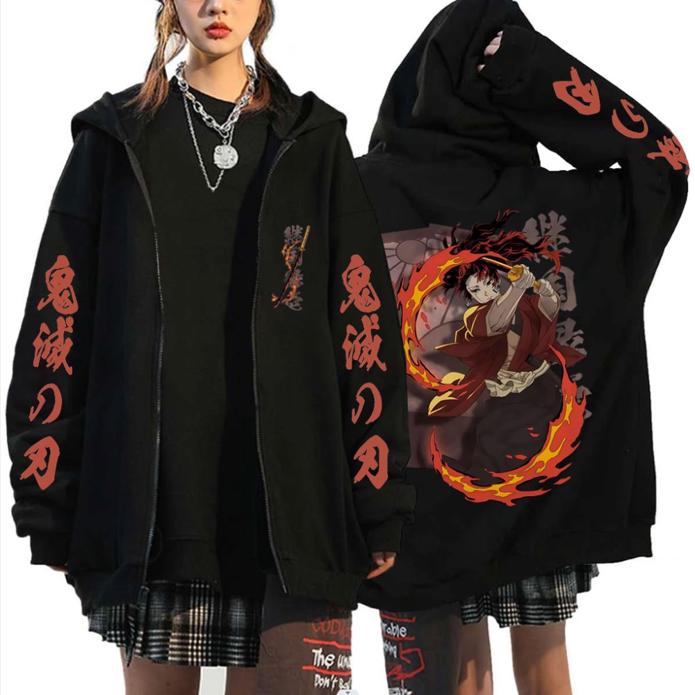 Novo demon slayer tsugikuni yo - Men'S Fashion Zipper Hoodie avaliação e preço