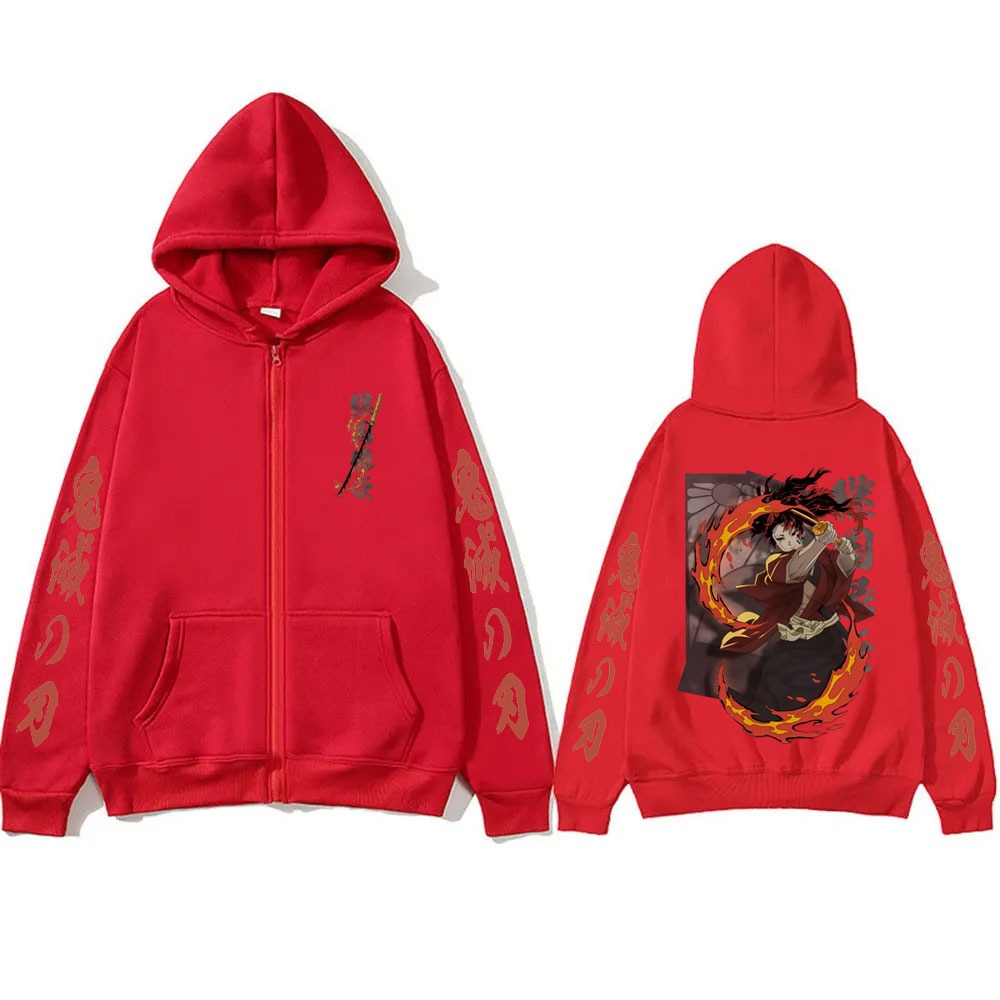 Novo demon slayer tsugikuni yo - Men'S Fashion Zipper Hoodie avaliação e preço