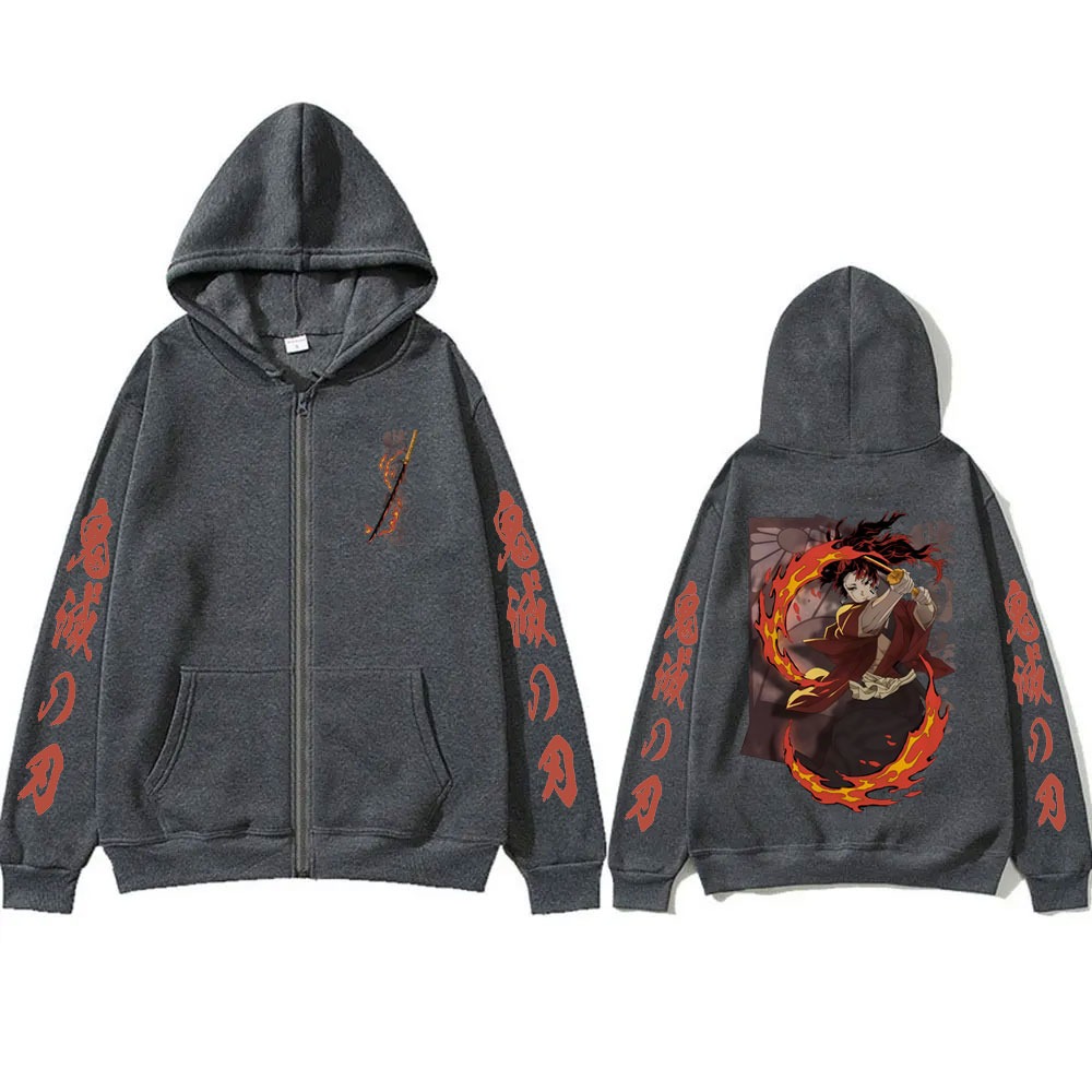 Novo demon slayer tsugikuni yo - Men'S Fashion Zipper Hoodie avaliação e preço