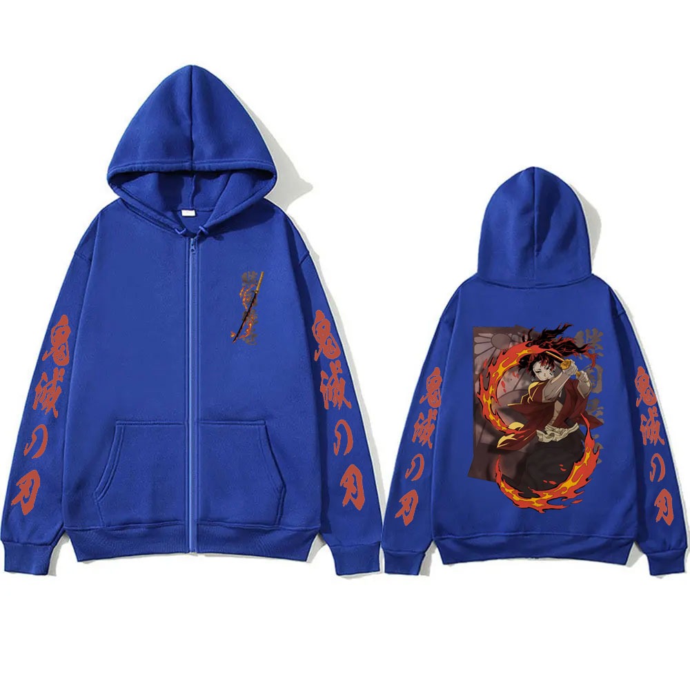 Novo demon slayer tsugikuni yo - Men'S Fashion Zipper Hoodie avaliação e preço