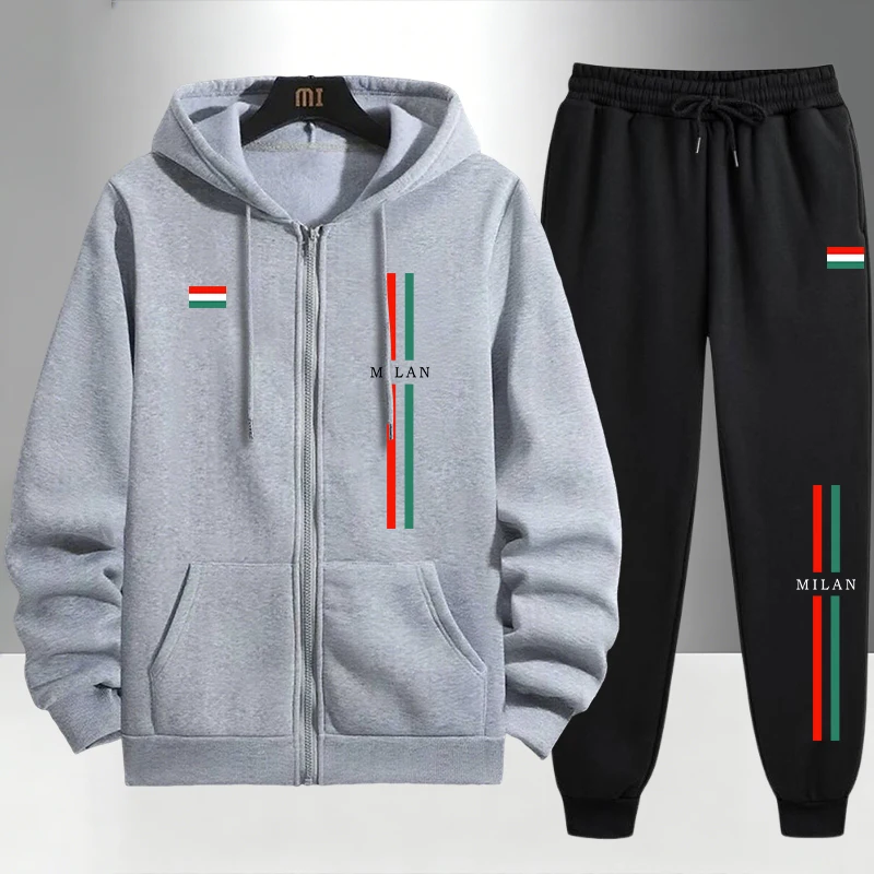 Conjunto Masculino Estampado I - Men'S Fashion Zipper Hoodie avaliação e preço