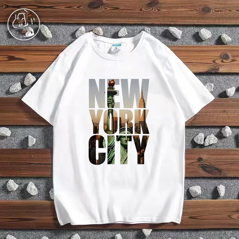 Moda cidade impressa camiseta  - York Men'S Fashion avaliação e preço