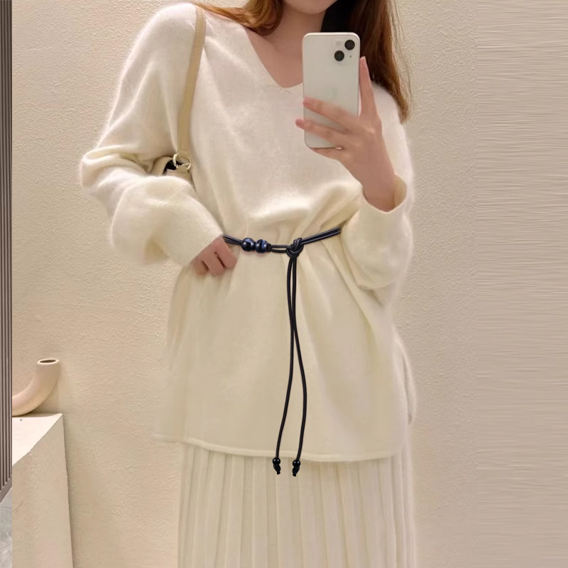 Novo retro feminino novo estil - Leather Belt Braided avaliação e preço